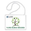 C-Line Products Name Badge, Biodgradable, 4x3, Clear, PK50 97043